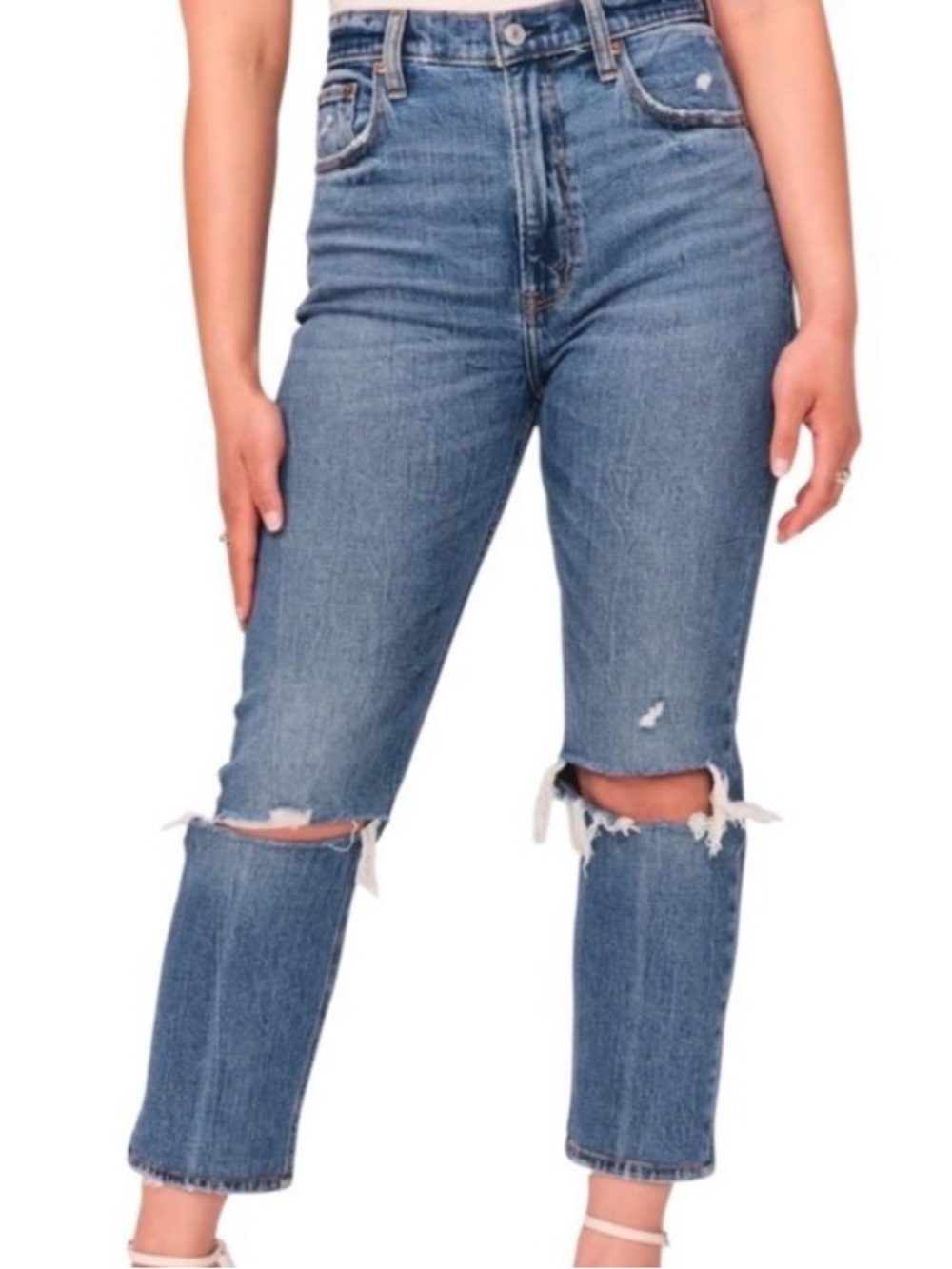 Abercrombie & Fitch The Ankle Straight Ultra High Rise 4 short